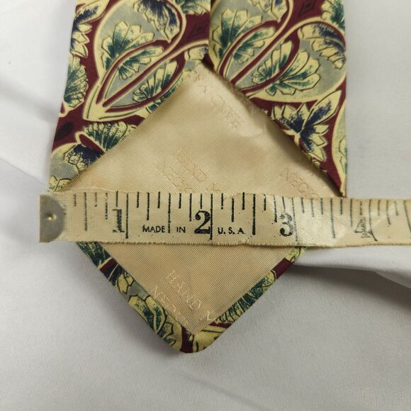 2 Tom James Floral & Geometric Silk Ties Made in The USA - Picture 8 of 10